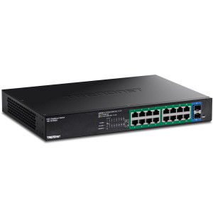 TRENDnet TPE-TG182ES 18-Port Managed Gigabit Ethernet PoE+ Switch, 2x Gigabit SFP ports, rack mountable